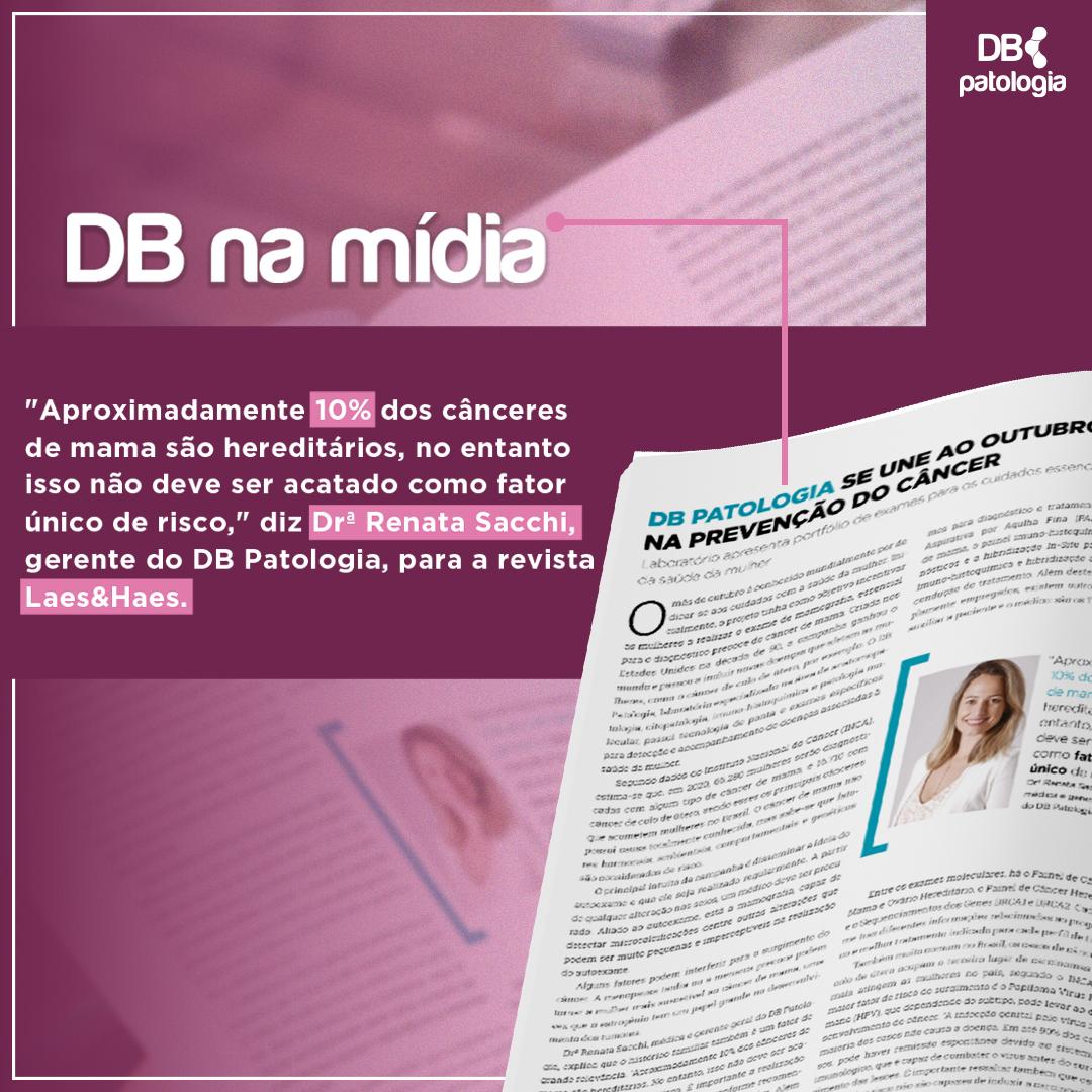 DB NA MÍDIA :: DB PATOLOGIA SE UNE AO OUTUBRO ROSA NA PREVENÇÃO DO CÂNCER